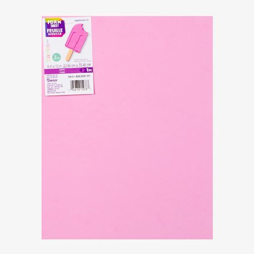 Glitter Craft Foam Sheet Pink - 2mm 9-inches by 12-inches