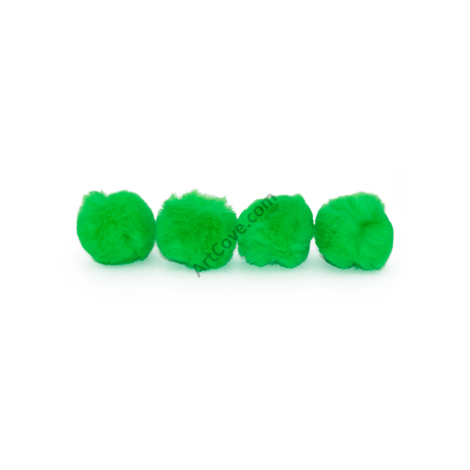Green Pom Poms, 80 Pieces