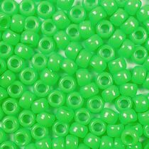 Opaque Neon Green Pony Beads Bulk