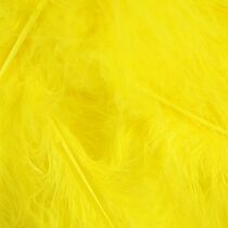 Yellow Fluff Marabo Craft Feathers