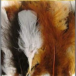 Black Fluff Marabo Craft Feathers 10.5 Grams
