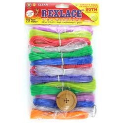 Pepperell Rexlace Lanyard String Plastic Craft Lace 6 Neon Colors