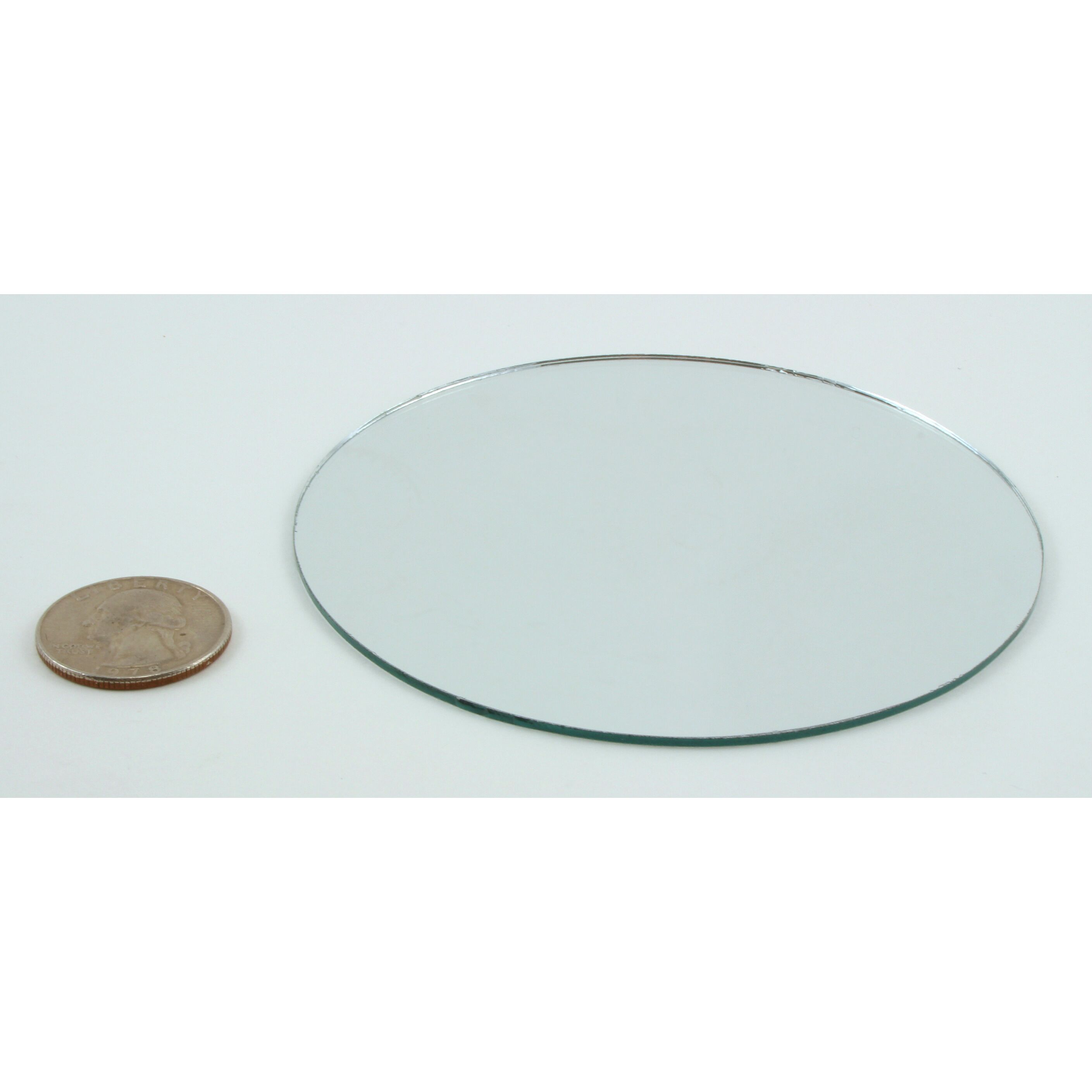 4 inch Glass Craft Small Round Mirror 24 Pieces Mosaic Mirror Tiles