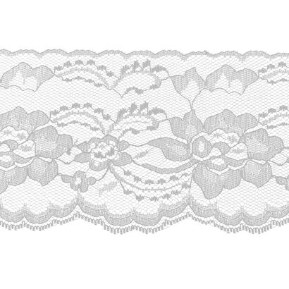 White 3 Inch Wide Flat Lace