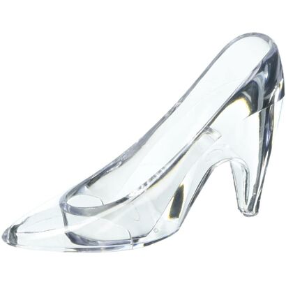Mini Clear Plastic High Heel Cinderella Slipper