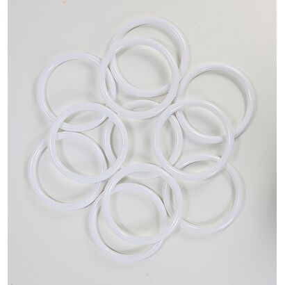 3 Inch White Plastic Rings
