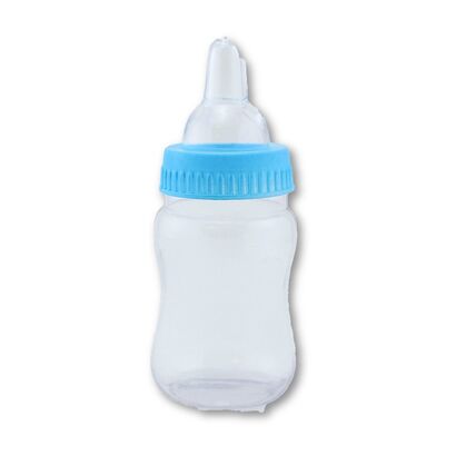 Fillable Plastic Mini Baby Bottles Blue Cap