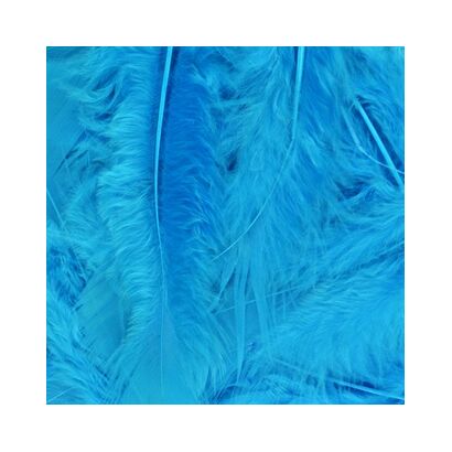 Turquoise Fluff Marabo Craft Feathers