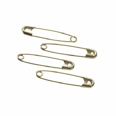 size 0 gold safety pins