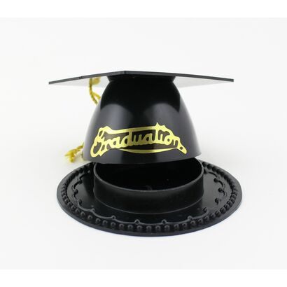 Mini Black Graduation Cap Favor Boxes