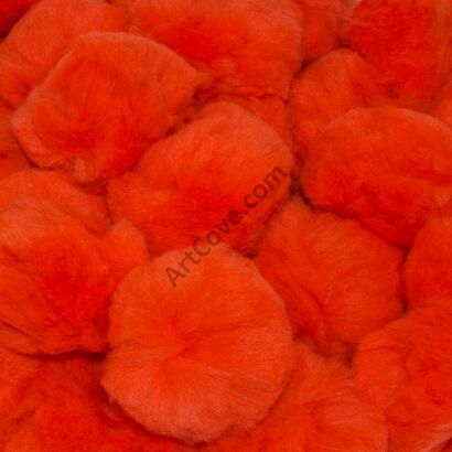 orange craft pom pom balls bulk 1.5 inch