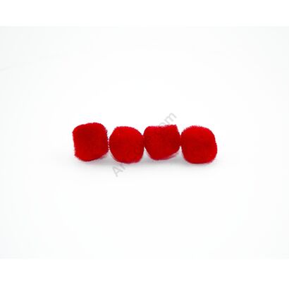 red craft pom pom balls bulk .5 inches