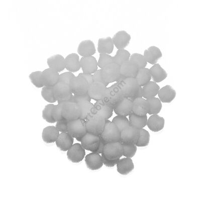 white craft pom pom balls bulk .75 inches bulk