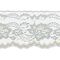 White with Gold 4 Inch Wide Flat Lace